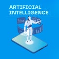 Futuristic Artificial Intelligence and Robotics Concept: Royalty Free Stock Photo