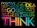 THINK Word collage background