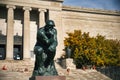 Thinker, a bronze sculpture by Auguste Rodin at Nelson Atkins Art Museum Royalty Free Stock Photo