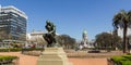 The Thinker by Rodin on Congress square monument in Buenos Aires Royalty Free Stock Photo