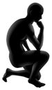Thinker silhouette concept Royalty Free Stock Photo