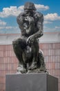 The Thinker statue closeup, Norton Simon art museum, Pasadena, CA, USA