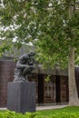 The Thinker statue in front of Norton Simon art museum, Pasadena, CA, USA