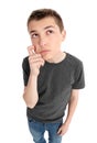 Thinking Boy Royalty Free Stock Photo