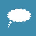 Thinking cloud, Cartoon dialogs cloud vector, icon image Royalty Free Stock Photo