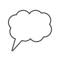 Thinking cloud, Dialog box line icon, chat cartoon bubbles. Blank empty line speech bubbles.