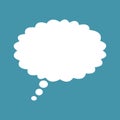 Thinking cloud icon vector. Think bubble isolated.