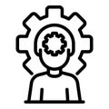 Thinking effort icon, outline style