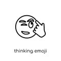 Thinking emoji icon from Emoji collection.