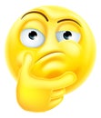 Thinking Emoticon Emoji Cartoon Icon Character