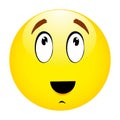Thinking emoticon smiley Royalty Free Stock Photo