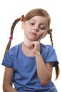 Thinking funny girl Royalty Free Stock Photo