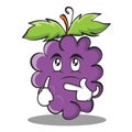 Thinking grape character cartoon collection