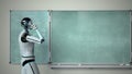 Thinking Humanoid Robot Chalkboard Teacher