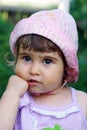 Thinking little girl Royalty Free Stock Photo