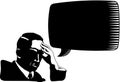 Thinking man with speech bubble Royalty Free Stock Photo