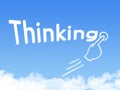 Thinking message cloud shape Royalty Free Stock Photo