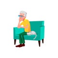 Thinking old man trouble vector Royalty Free Stock Photo