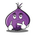 Thinking onion character cartoon