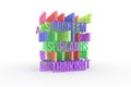 Thinking, Problem, Plan, business conceptual colorful 3D rendered words. Backdrop, wallpaper, typography & design.