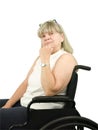 Thinking Senior Woman in Wheel Chair