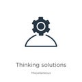 Thinking solutions icon vector. Trendy flat thinking solutions icon from miscellaneous collection isolated on white background. Royalty Free Stock Photo