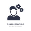 thinking solutions icon on white background. Simple element illustration from Miscellaneous concept Royalty Free Stock Photo