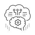 thinking system line icon vector illustration Royalty Free Stock Photo