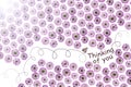 Thinking of you - card. pattern of flowers in lilac colors Royalty Free Stock Photo