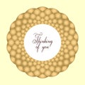 Thinking of you - card. round  Frame. Vector eps 10 stock illustration. Royalty Free Stock Photo