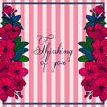 Thinking of you - card. Vector eps 10 stock illustration. Royalty Free Stock Photo