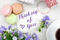 Thinking of You postcard Royalty Free Stock Photo