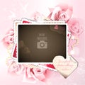 Thinking of You Scrapbook Collage Photo Frame Royalty Free Stock Photo