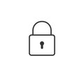 Thinline lock icon