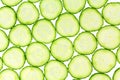 Thinly slice cucumber background Royalty Free Stock Photo