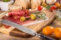 Thinly sliced German black forest ham Royalty Free Stock Photo