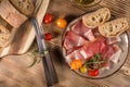 Thinly sliced German black forest ham Royalty Free Stock Photo