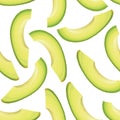 Thinly sliced pieces avocado.