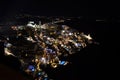 Thira, the capital city of Santorini, at night Royalty Free Stock Photo