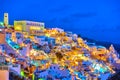 Thira town at night Royalty Free Stock Photo