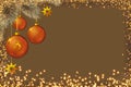 Third Advent background with golden balls.
