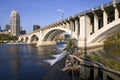 Third Avenue Bridge in Minneapolis Royalty Free Stock Photo