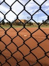 Third base from dugout Royalty Free Stock Photo