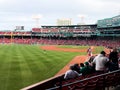 Third Base Line at Fenway Park, Boston, MA Royalty Free Stock Photo