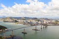 Third bridge (Terceira Ponte), view of Vitoria, Vila Velha, Espi Royalty Free Stock Photo