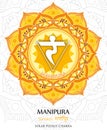 Vector of Manipura chakra Royalty Free Stock Photo