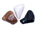 Third eye chakra healing tumbled crystal set Royalty Free Stock Photo