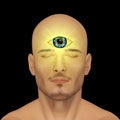Third eye, clairvoyant Royalty Free Stock Photo