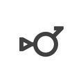 Third gender and demiboy vector icon
