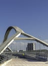 Third Millennium Bridge Puente del Tercer Milenio. Modern architecture in Zaragoza, Spain Royalty Free Stock Photo